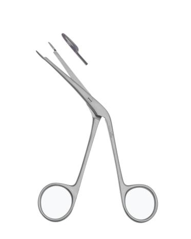 Зажими, хірургічні, "Hartmann", для вушних тампонів, міцна модель, зубчаста щелепа, загальна довжина 135 мм. Бренд - Asanus Medizintechnik Gmb, Німеччина